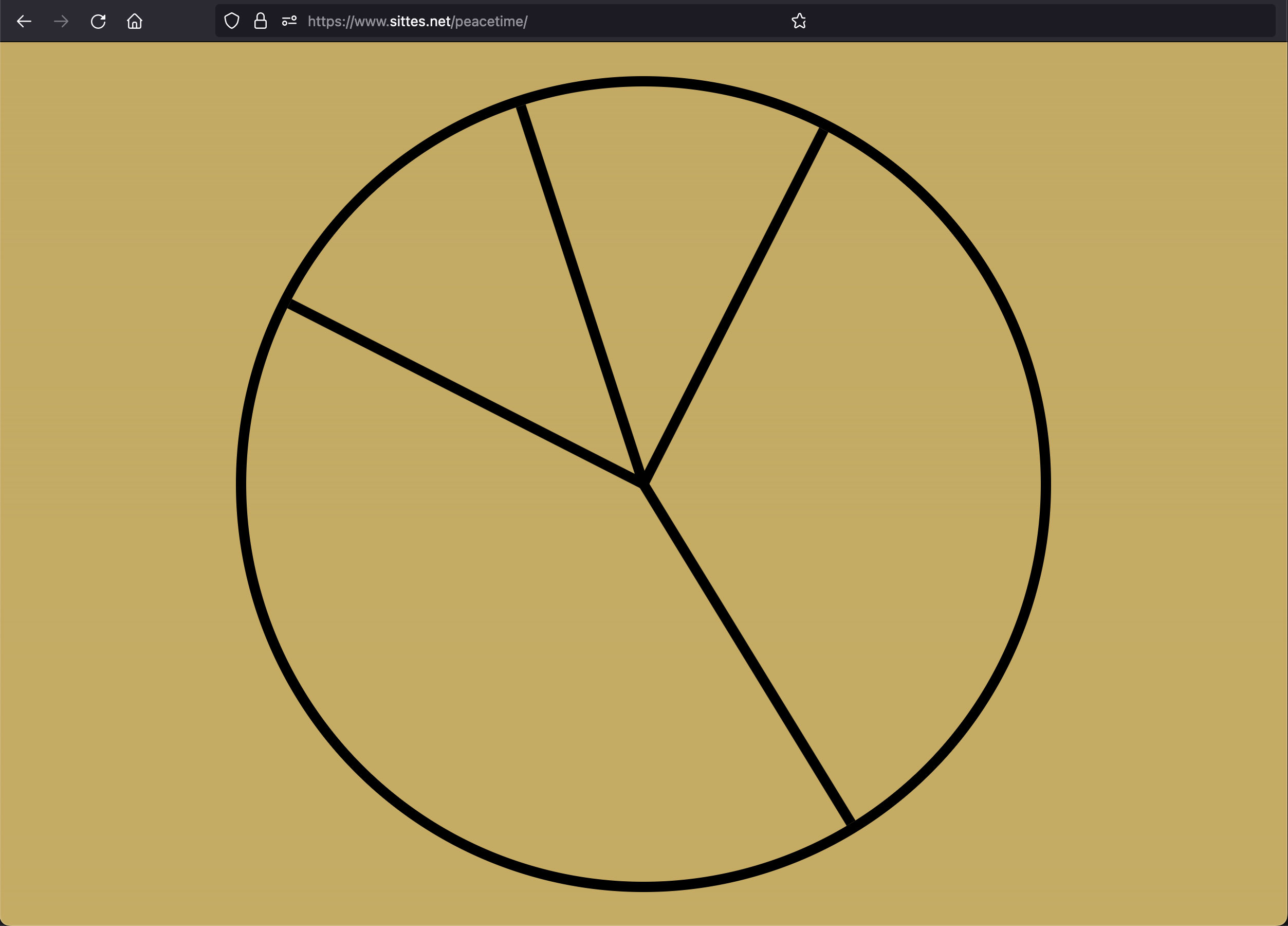 Claude Closky, ‘Peace time,’ 2023, web site, Javascript (https://sittes.net/peacetime/).